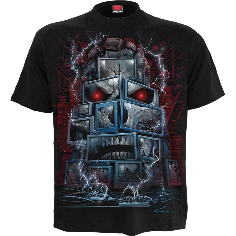Spiral - Death By Tv Heren T-shirt - Zwart